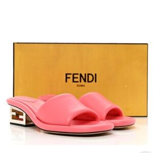 Fendi Women's Pink Slide Sandals
